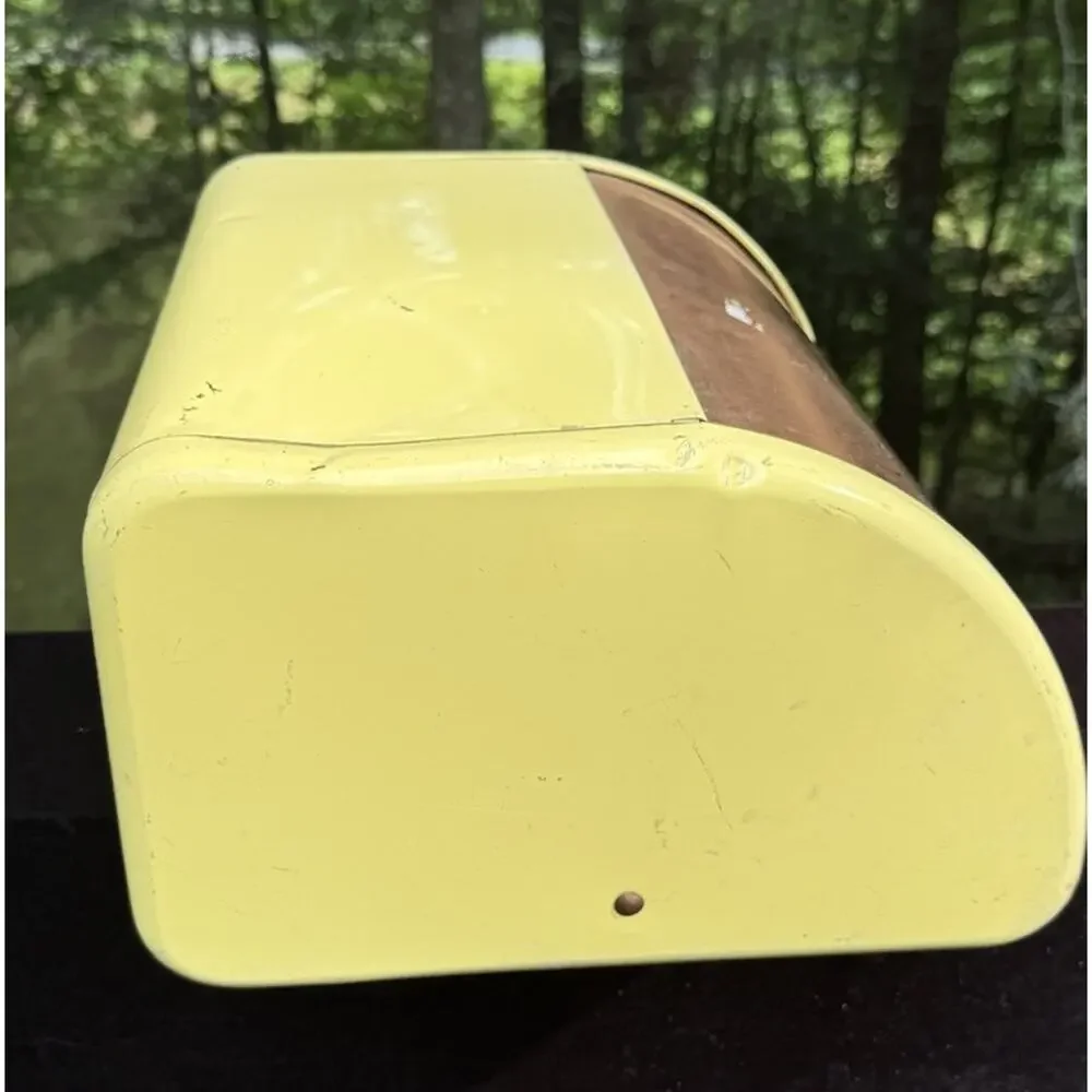 Vintage 1950’s Ransburg Metal Bread Box Roll Top Lid All Original